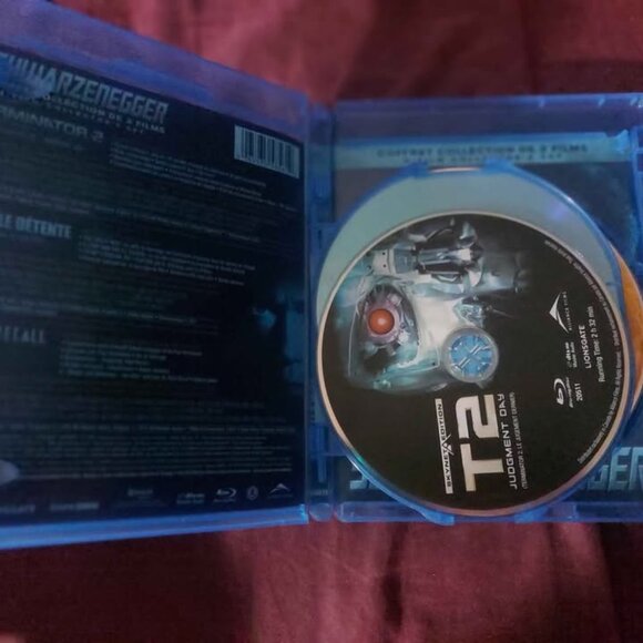 FRANÇAIS / ENGLISH Schwarzenegger 3-film collection bluray t2 red heat total rec - Picture 2 of 5